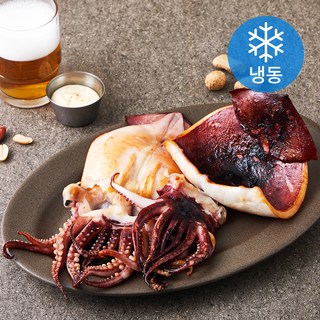바다보소 구룡포에서 말린 반건조 오징어 2미 (냉동), 380g, 1개
