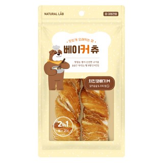 네츄럴랩 강아지 베이커 츄 간식 치킨 꽈배기 M, 120g, 1개