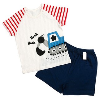 Maykids 男童款挖土機短袖短褲家居服套裝