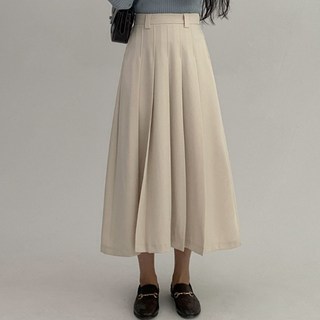 에이와비 클리아 플리츠 롱스커트