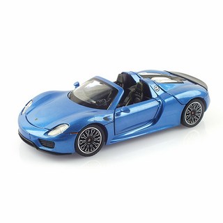 複製品1:24打開車門LED保時捷918 Spyder壓鑄MSZ110440BL, 藍色