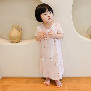 나드리 여아용 인견 드림 쉽 반팔 원피스 실내복