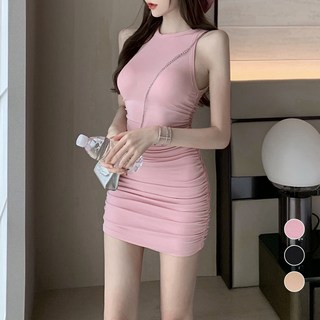 엘쏘 섹시 슬림 민소매 원피스 대표 이미지 - 섹시 미시룩 추천