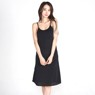 바람들인견 여성용 캡내장 끈 탑 롱슬립