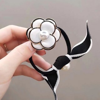 장미 리본 머리끈