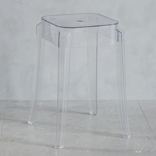 라라하우스 아벨 사각 스툴 의자 투명