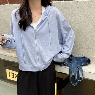 女款 Genir 連帽透視風格跨季日常開襟衫