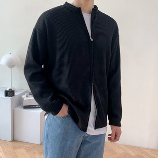니트 집업 가디건