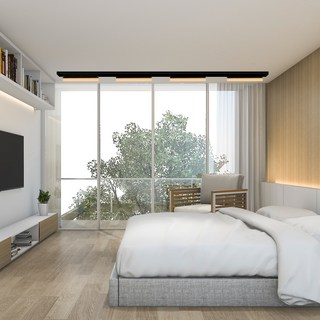 원하 라인 레일 300 LED 10W 조명 T10, 블랙(전구색)