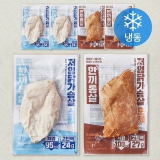 한끼통살 닭가슴살 저염 믹스 (냉동), 100g, 6개, 1개입