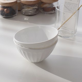 Bloom at home 花園碗, 白色, 2個
