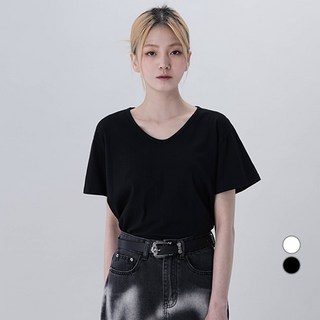 Awesomearound 女款V領寬鬆短袖T恤