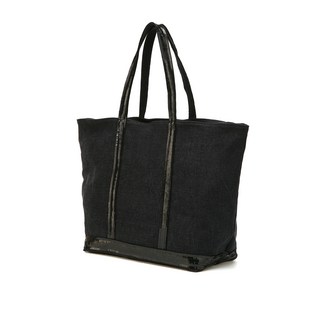 바네사브루노 여성용 스팽글 장식 리넨 카바스백 L