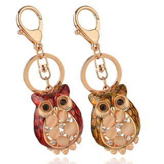 어반카 큐빅 부엉이 키홀더 2종세트, 1세트, 혼합색상 키링