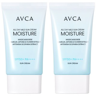 아브카 올데이 저자극 모이스춰 선크림 SPF50+ PA++++, 35ml, 2개