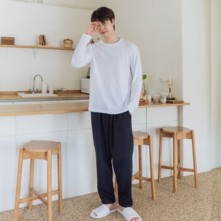 에이원 남성용 도톰 기모 스판 잠옷 바지