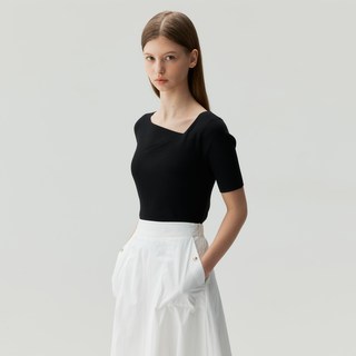 마인드브릿지 여성용 COUTURE 언발란스넥 슬림핏 니트 MZKT3272