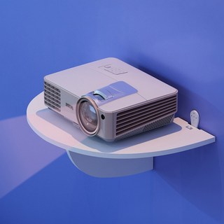 라슈에뜨 헤이로컬 무타공 반원형 빔 프로젝터 거치 벽 선반, 1단, 화이트
