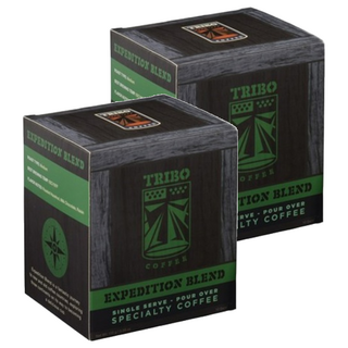 TRIBO COFFEE 濾掛式咖啡 遠征綜合, 冠軍烘豆師嚴選, 阿拉比卡咖啡豆, 精量烘焙, 氮氣包裝, 11g, 10包, 2盒
