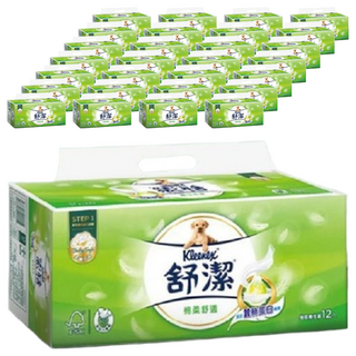Kleenex 舒潔 棉柔舒適抽取衛生紙, 12包, 6袋