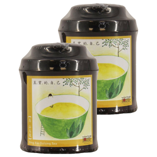 無藏茗茶 阿里山故事茶 高山烏龍 小茶罐, 半發酵, 特殊花香, 金黃茶湯, 甘甜濃郁, 冷泡熱飲都適合, 18g, 2罐