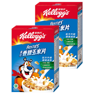 家樂氏 Kellogg's FROSTIES 東尼香甜玉米片 - 低脂, 高纖, 8種維生素, 無香料與色素, 健康早餐好選擇, 175g, 2盒