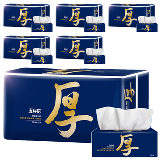 五月花 厚棒抽取式衛生紙 90張, 10包, 6袋