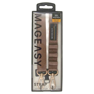 MAGEASY STRAP 掛繩/掛繩片組, 20mm, 掛繩長度90cm-160cm, 適用於iOS/Android手機, 知性棕, 1組