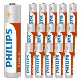PHILIPS 飛利浦 碳鋅3號電池, 16個, 1組