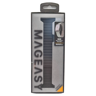 MAGEASY SKIN 磁吸矽膠防水錶帶，適用於Apple Watch 38/40/41mm, Apple Watch 40/41/42mm, 黑色, 1個