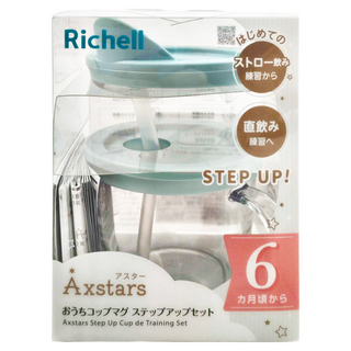 Richell 利其爾 幻夢漂浮學習吸管直飲杯套組, 6個月以上適用, 1組