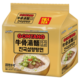 paldo 八道 牛骨湯麵，香醇湯頭，順口不辣，5包入, 5包