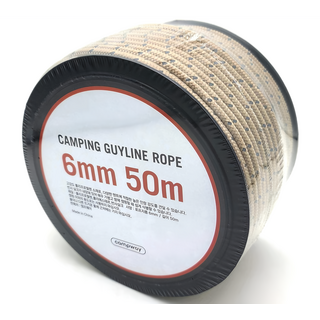 캠프웨이 반사 스티링줄 캠핑로프 6mm 50m, 베이지