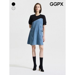 GGPX 더블 지퍼 데님 미니 원피스 GP4OP050F