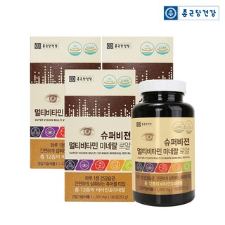 종근당건강 슈퍼비젼 멀티비타민 미네랄 로얄, 180정, 3박스