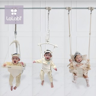 라라비 도어형 스윙점퍼 플레이 3종 세트 (점퍼루+플레이시트+그네), 점퍼루_시슬리핑크, 브라운, 화이트, 1개