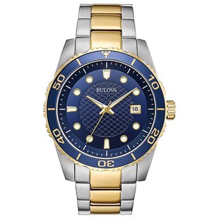 Bulova 남성용 시계 투톤 골드/블루