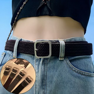 밍고쓰 남여공용 패션 캐주얼 그물 스판 밴딩 허리 벨트