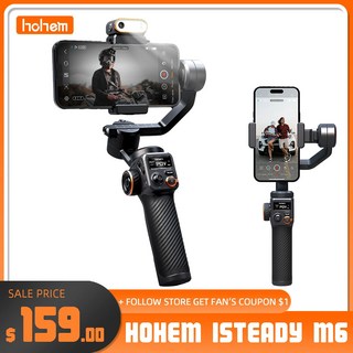 HohemiSteady M6 핸드 헬드 짐벌 안정기 흔들림 방지 3 축 폰 Vlog 짐벌 AI 비전 센서 포함 i Phone 14131211 용, 1.iSteady M6