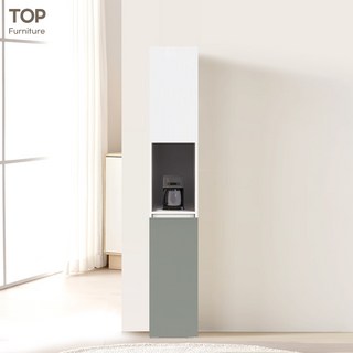탑퍼니처 비스크 300 키큰 1800 렌지대 주방 수납장 틈새장 도어 선반장 코너장 5단 비스포크 선반탈부착, 그린