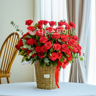 전국 꽃바구니 생일꽃배달 생일 생신 부모님 환갑 칠순 팔순 축하 선물 승진 정년 퇴직 기념일 와이프 꽃배달서비스 당일꽃배달, 빨간장미바구니
