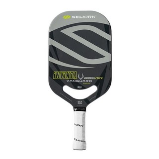 플레이피클볼 셀커크 2024 뱅가드 파워 에어 인빅타 피클볼 패들 QuadCarbon 공식 정품, 쉐도우 그레이, 1개