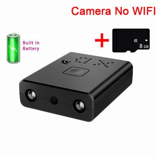 미니 1080P HD WIFI 카메라 내장 배터리 IR 야간 투시경 바디 캠 원격 모니터링, 02 0GB, 01 Camera NO WIFI