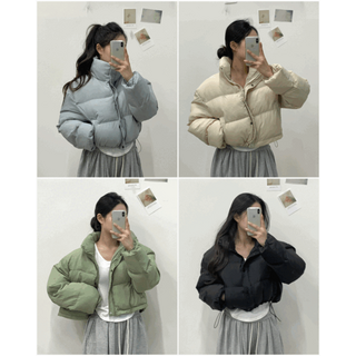 윈터 파스텔 패딩/크롭 패딩/데일리 패딩