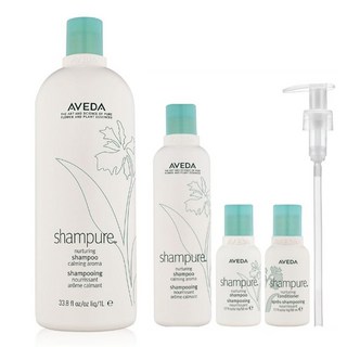 아베다 샴퓨어 너쳐링 샴푸 1000ml+250ml+50ml + 컨디셔너 50ml + 리터 펌프 세트 1개 상품 이미지