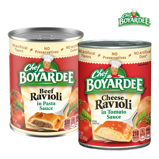 [Chef Boyardee] [1+1] 쉐프 보야디 비프 라비올리 1개 + 치즈 라비올리 통조림 425g 1개 Chef Boyardee Canned Pasta, 1세트