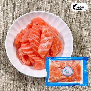 피쉬앤 냉장 막썰어 연어회 샐러드용 /리뷰이벤트! 한컵 미소장국 증정, 1개, 500g