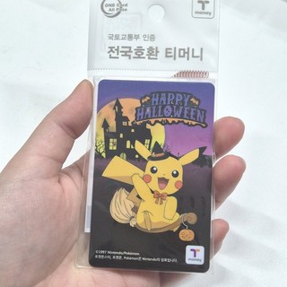 할로윈 피카츄 포켓몬 교통카드 굿즈 수집 한정판 버스카드