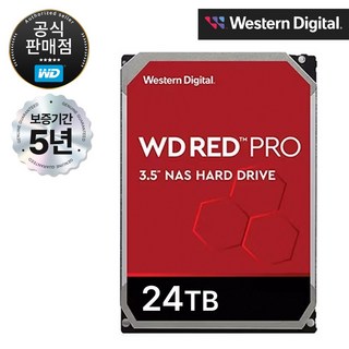 WD RED PRO NAS HDD SATA3 3.5인치 하드디스크 24TB (WD240KFGX), WD240KFGX