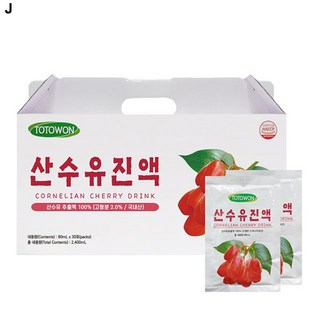 강원식품 산수유진액 80mL x 30포, 1개, 2.4L